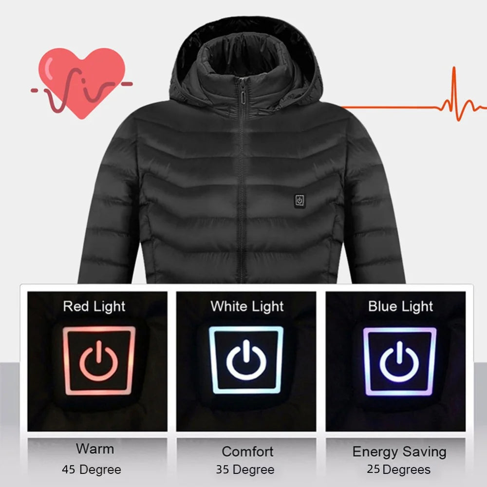 Stay Warm and Stylish This Winter with Our New USB Heated Jacket for Men – Comfortable Thermal Clothing for Outdoor Adventures