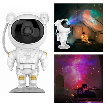 Transform Your Space with the Creative Astronaut Galaxy Starry Sky Projector Nightlight - USB Atmosphere Bedroom Table Lamp