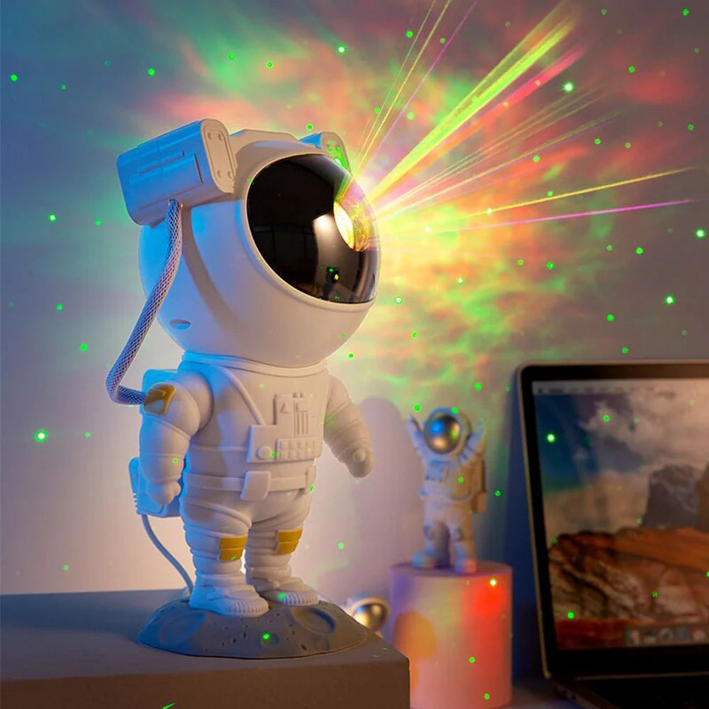 Transform Your Space with the Creative Astronaut Galaxy Starry Sky Projector Nightlight - USB Atmosphere Bedroom Table Lamp